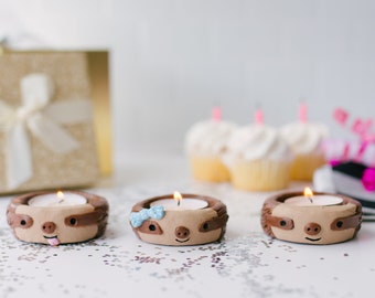 Sloth decor tealight candle holders Sloth gift for housewarming tea light candles