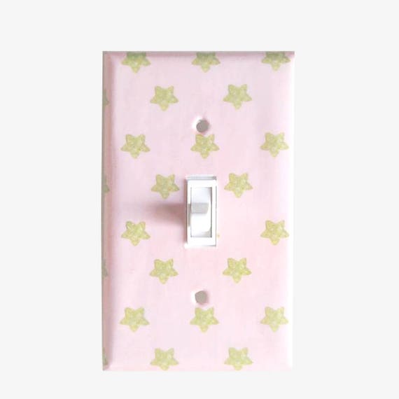Pink Gold room decor light switch cover 