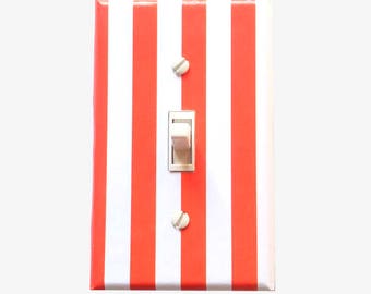 Striped light switch cover cinema room decor Theater room wall decor red bedroom modern living room