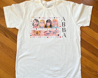 ABBA Fan t-shirt, Watercolor illustrated ABBA portraits t shirt