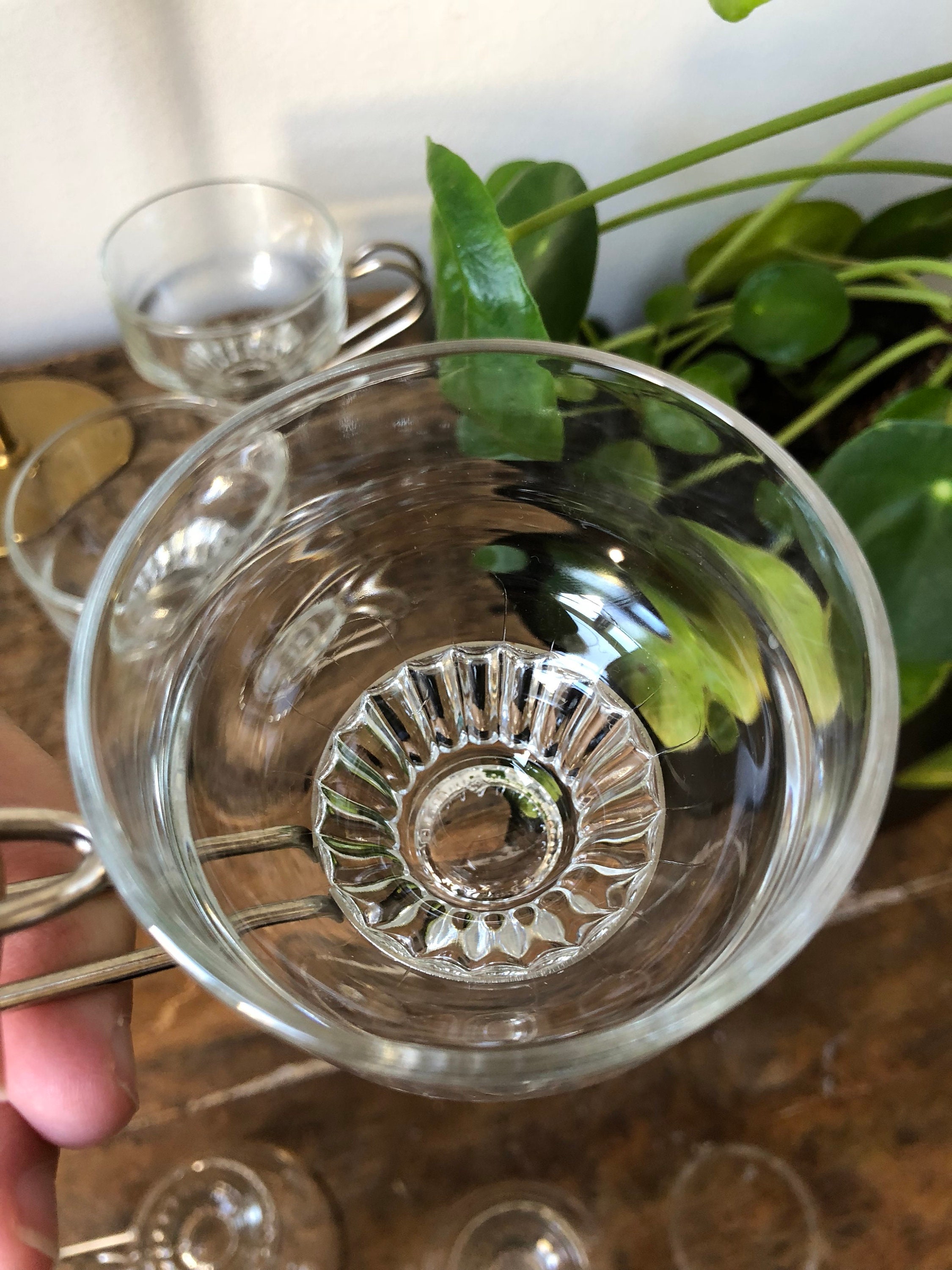 Set of 6 scandinavian hot beverage glasses glögg mulled wine / espresso