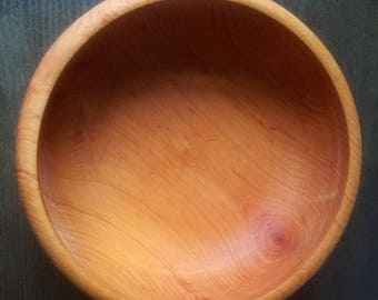 Swedish  hand turned midcentury modern  wooden bowl primitive handcrafted teak