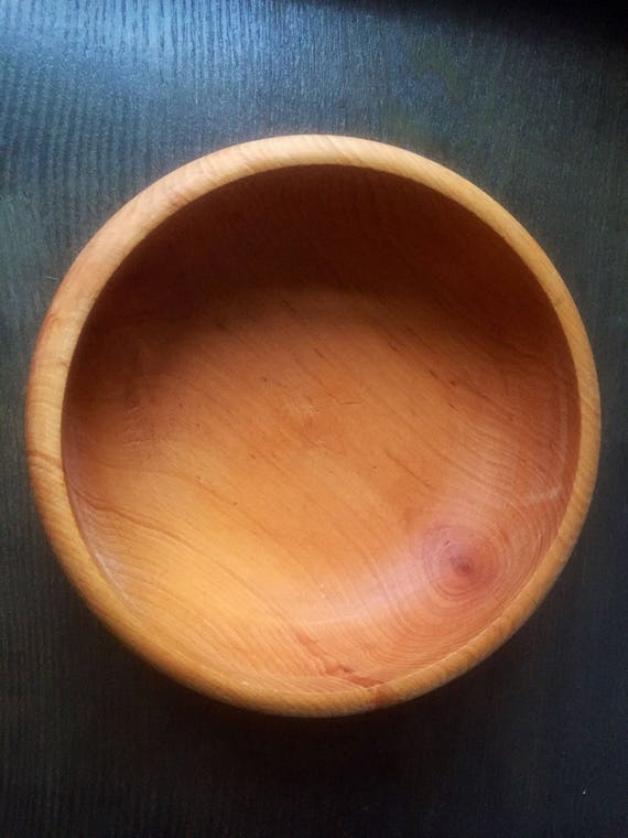 Swedish  hand turned midcentury modern  wooden bowl primitive handcrafted teak