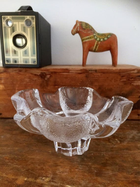 Lars Hellsten/Orrefors/XL votive/tea light holder/snack bowl/candle/tealight/holders/crystal/bowl