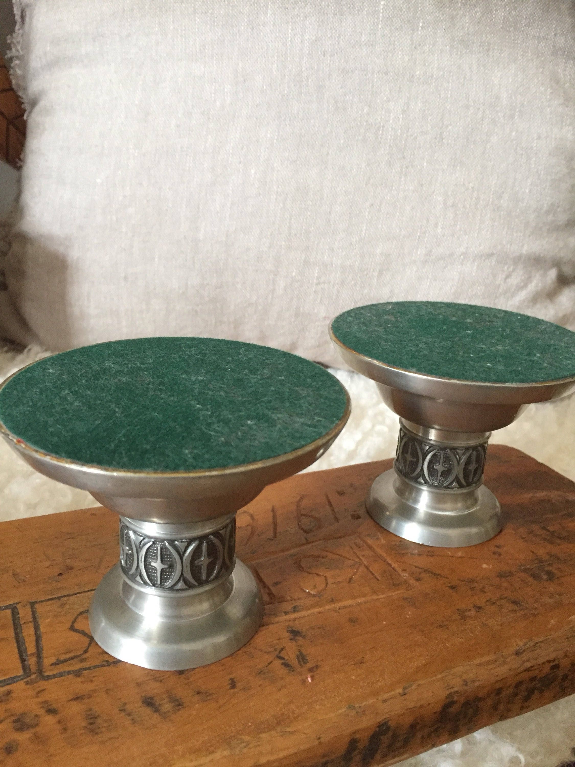 Norwegian nordic candle holder pewter 1960s traditional Norwegian