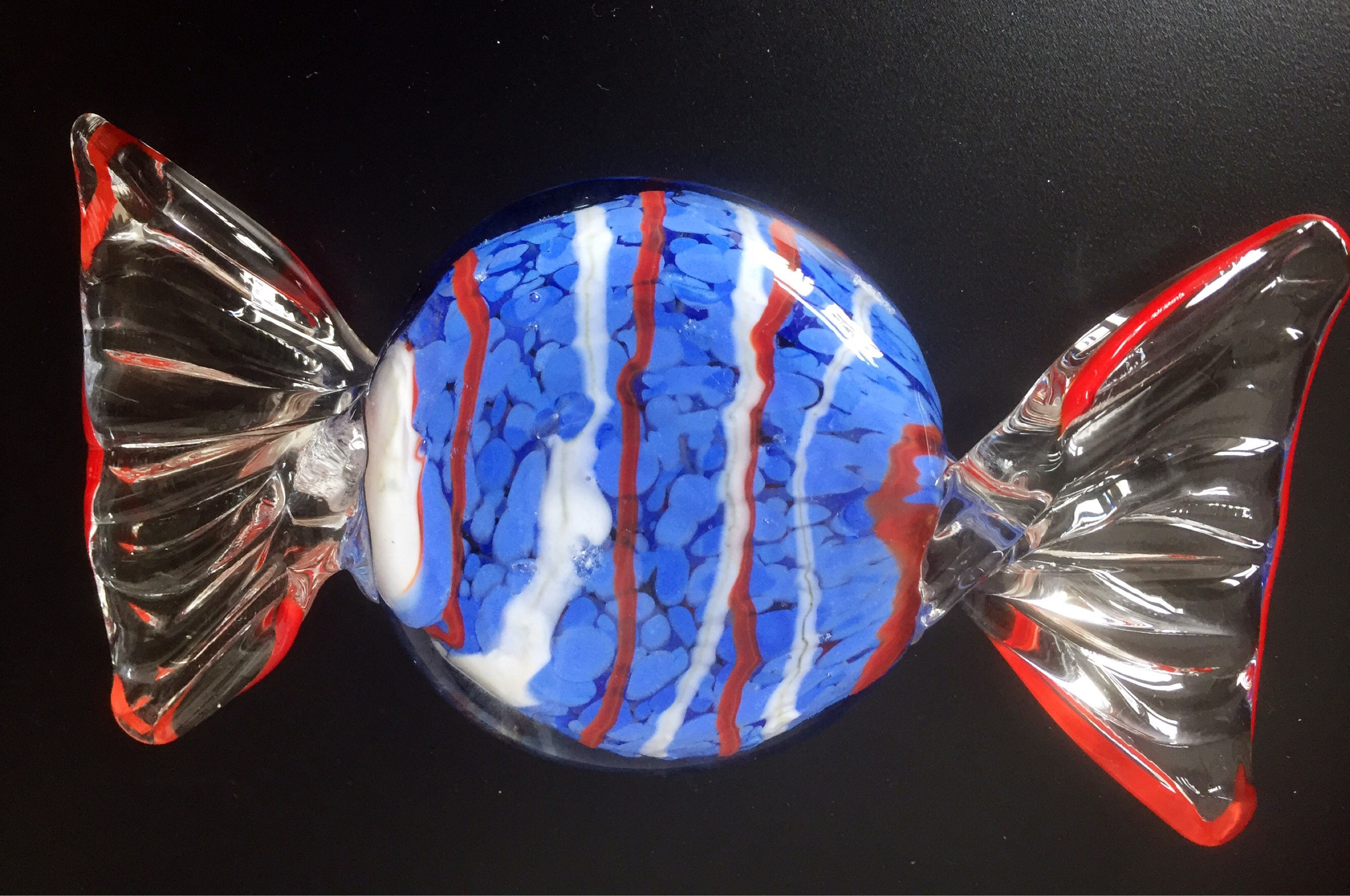 XL/Murano/wrapped hard candy/glass figurine/made in Italy/paper weight