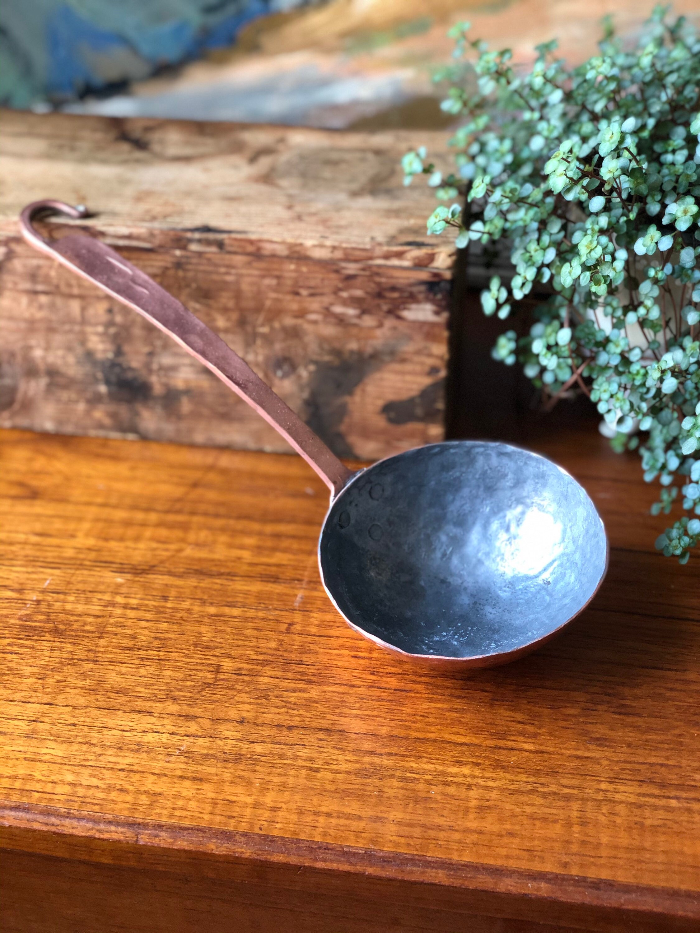 Creative Co-Op Farmhouse Textured Copper Ladles With Metal Handles, Set