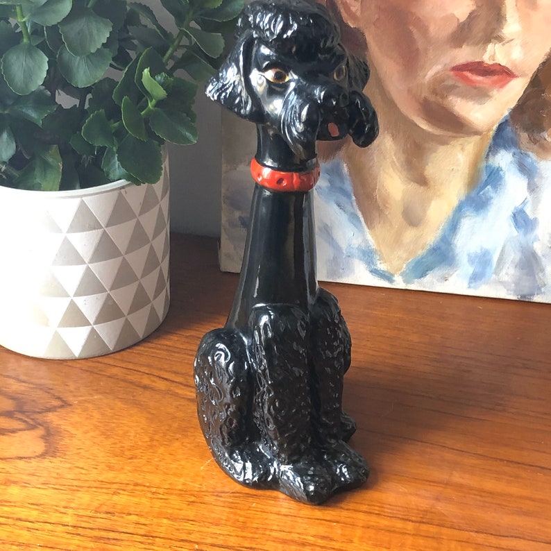 Schwarzer Pudel Hund Figur UdSSR / Midcentury moderne schwarze | Etsy