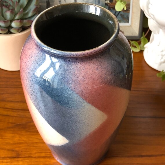 80s Bay West German Pottery Vase Fat Lava Seires 65017 - Etsy