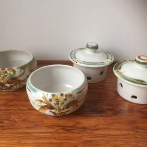 Keraluc par de ollas tapadas Quimper esmaltado gres vintage France tarros de jengibre