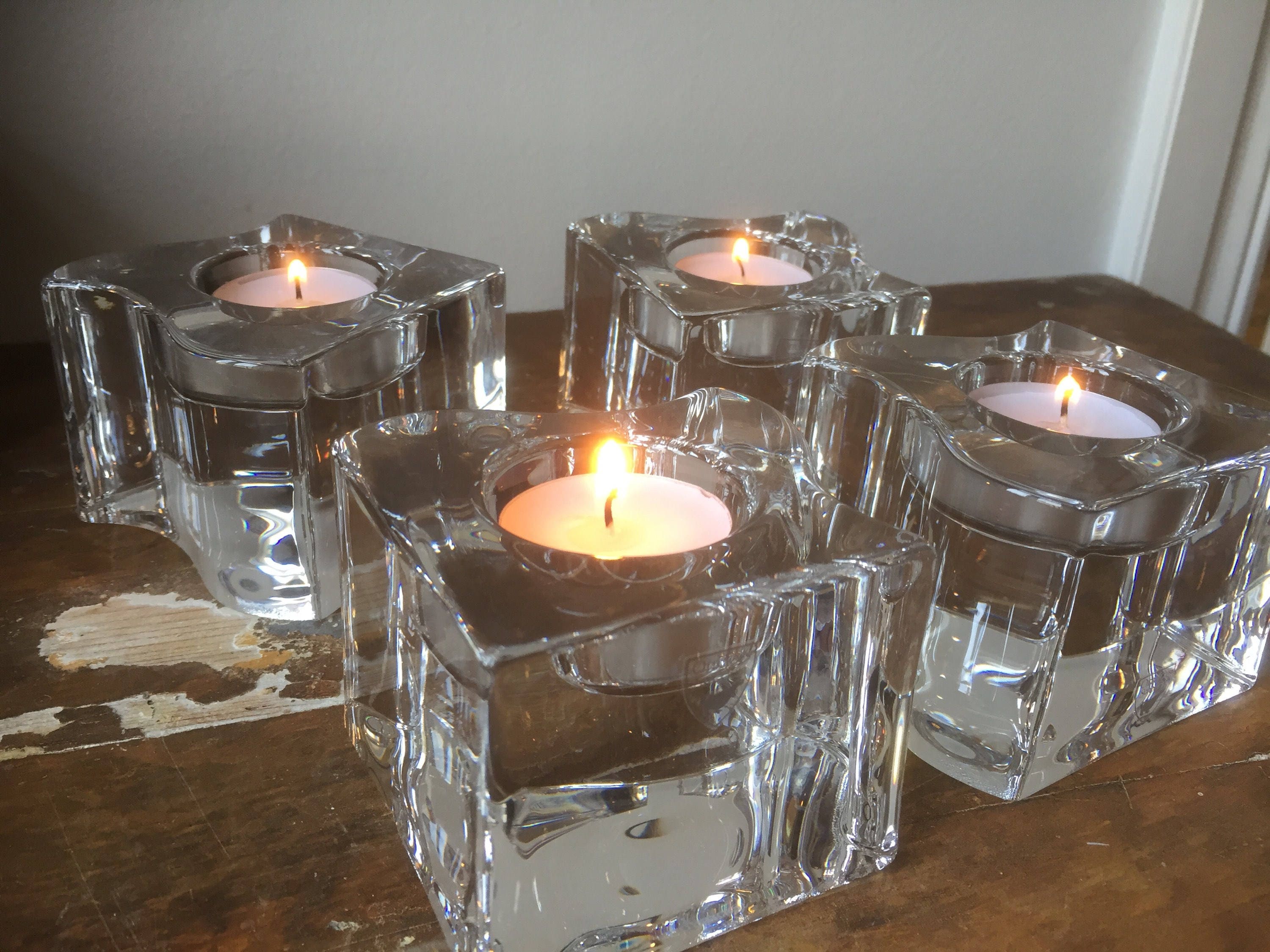 Orrefors/Puzzel/votives/by Helen Krantz/modern/Scandinavian/orrefors