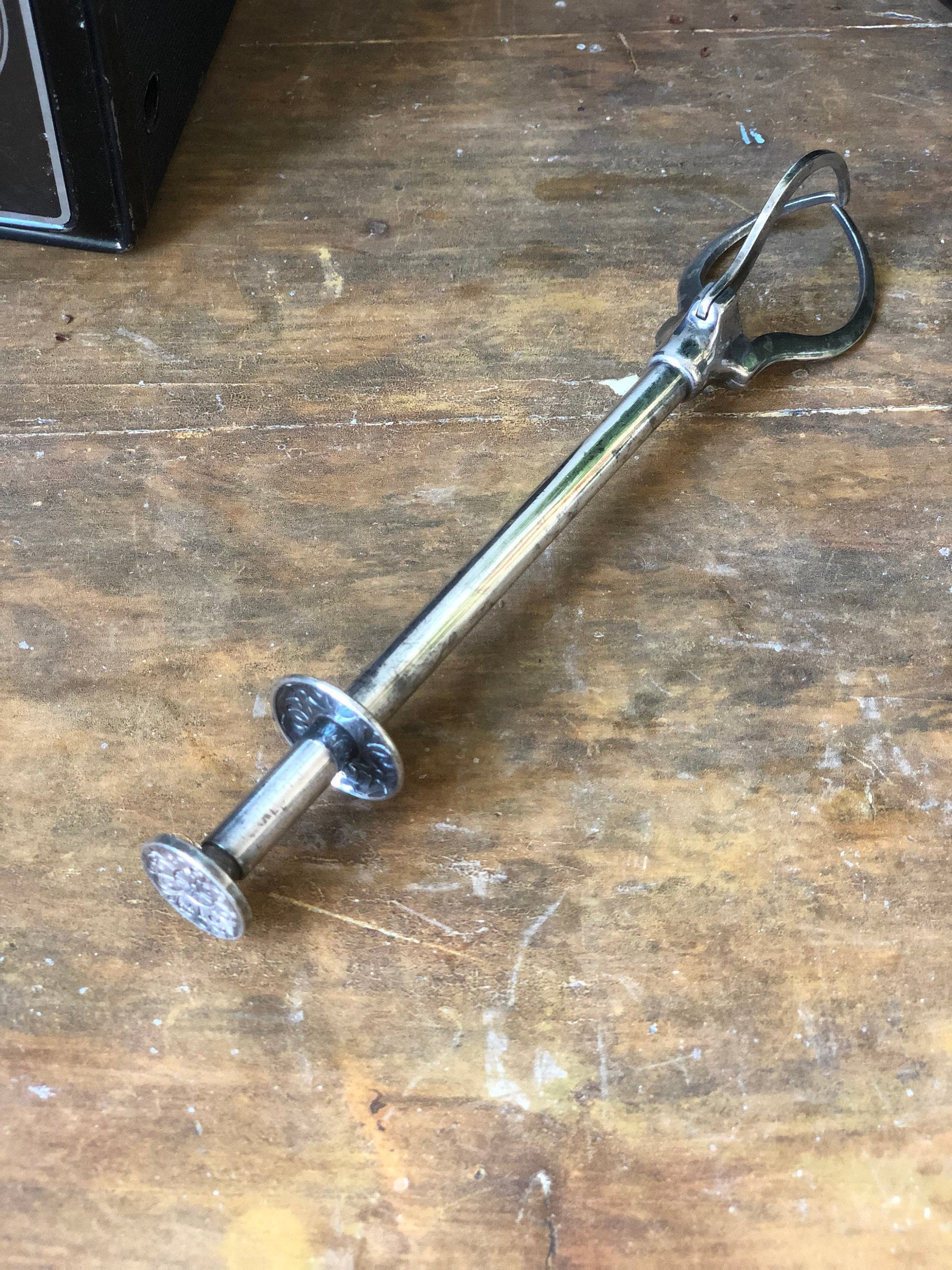 Vintage Scandinavian ice cube /sugar tongs / silver plated intricate