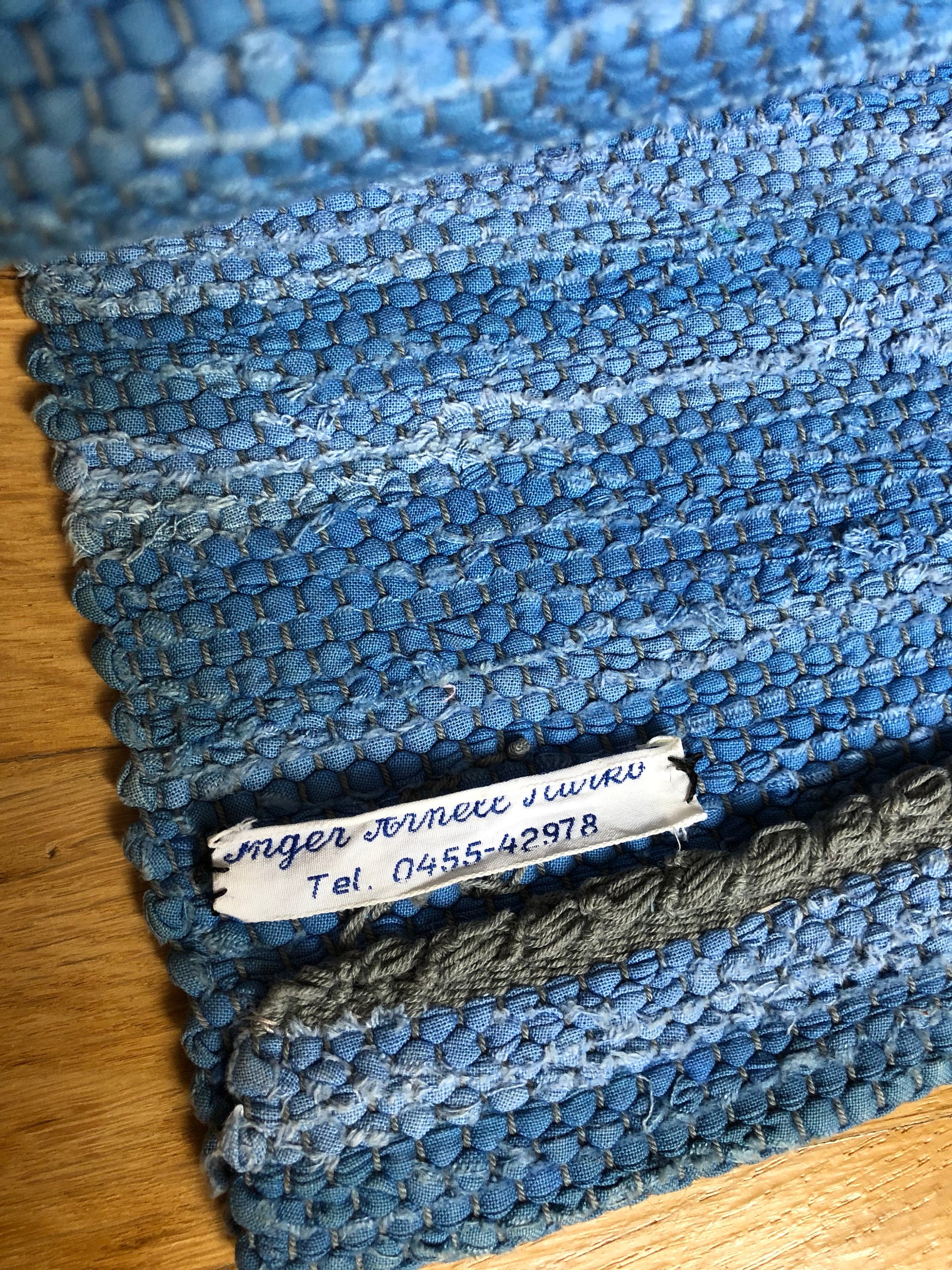 Original ombre Scandinavian rag rug woven textil art wall hanging ...