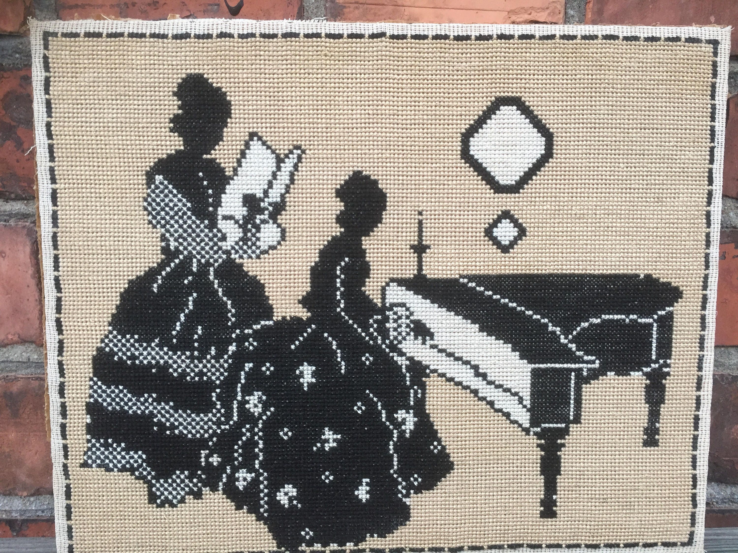 Victorian /Cross Stitch/needlepoint/Jane Austen/picture/wall/hanging