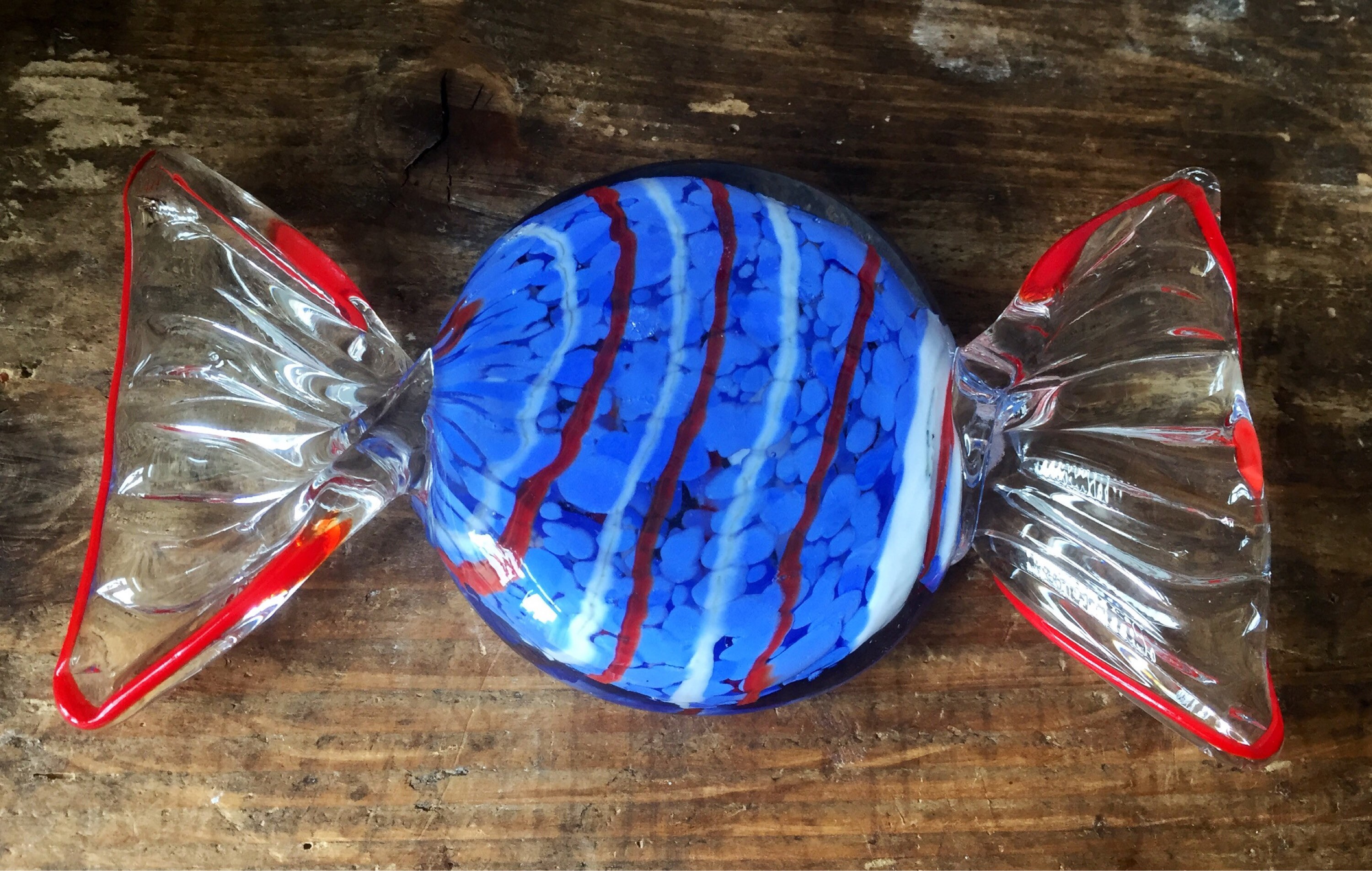 XL/Murano/wrapped hard candy/glass figurine/made in Italy/paper weight