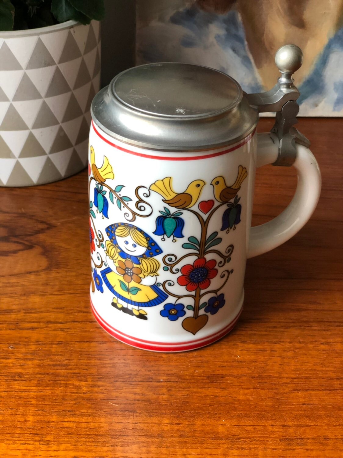 Ceramic pewter beer stein by Rastal 1974 Hohr Grenzhaisen traditional