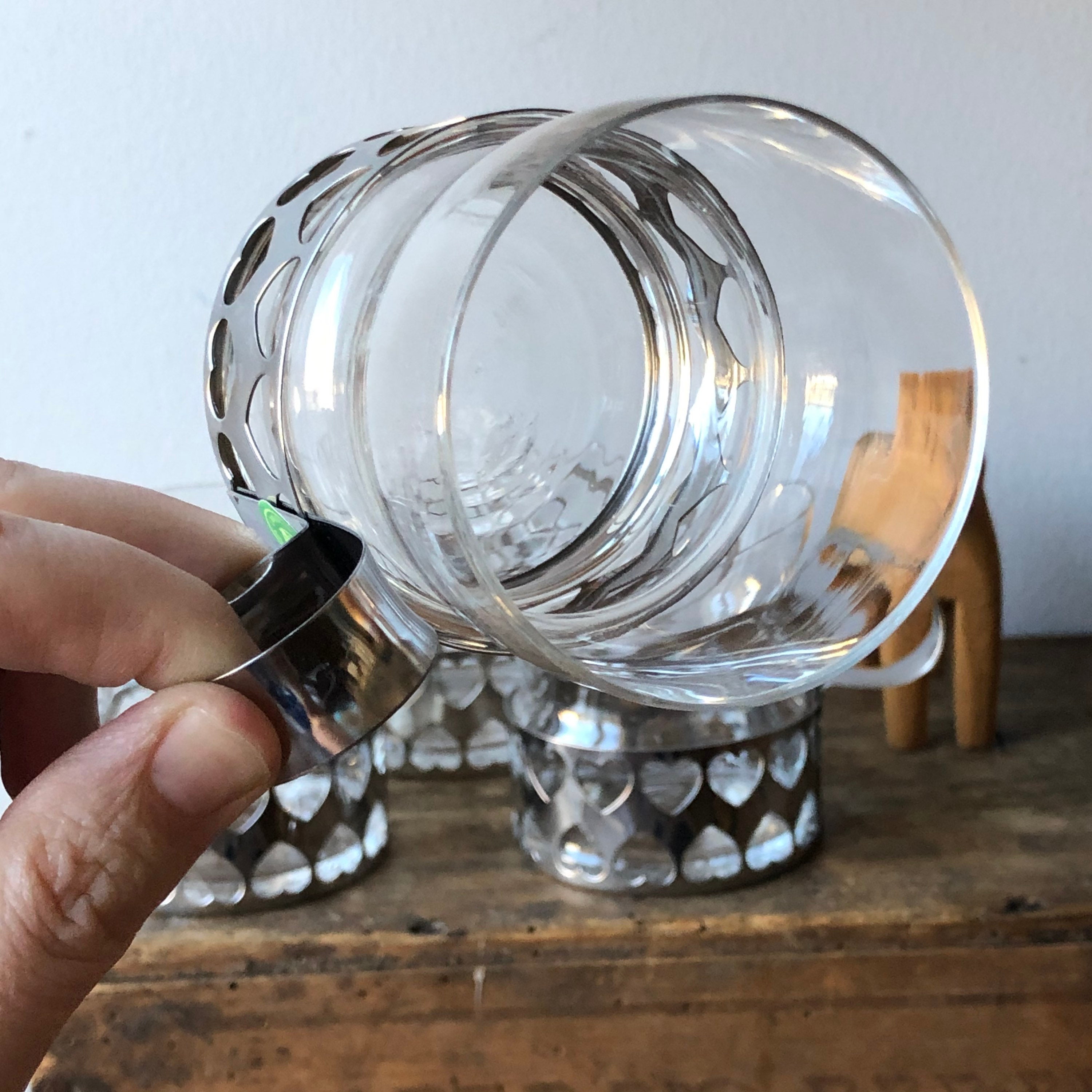 Set of 9 glasses Scandinavian SWEDISH hot beverage glasses glögg