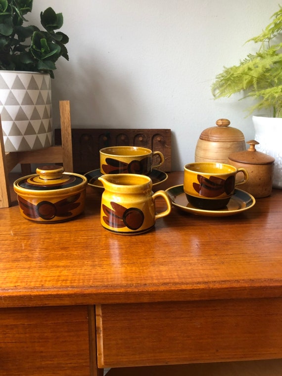 Rörstrand Tuna Cream and Sugar Bowl Swedish Rörstrand 1960s 