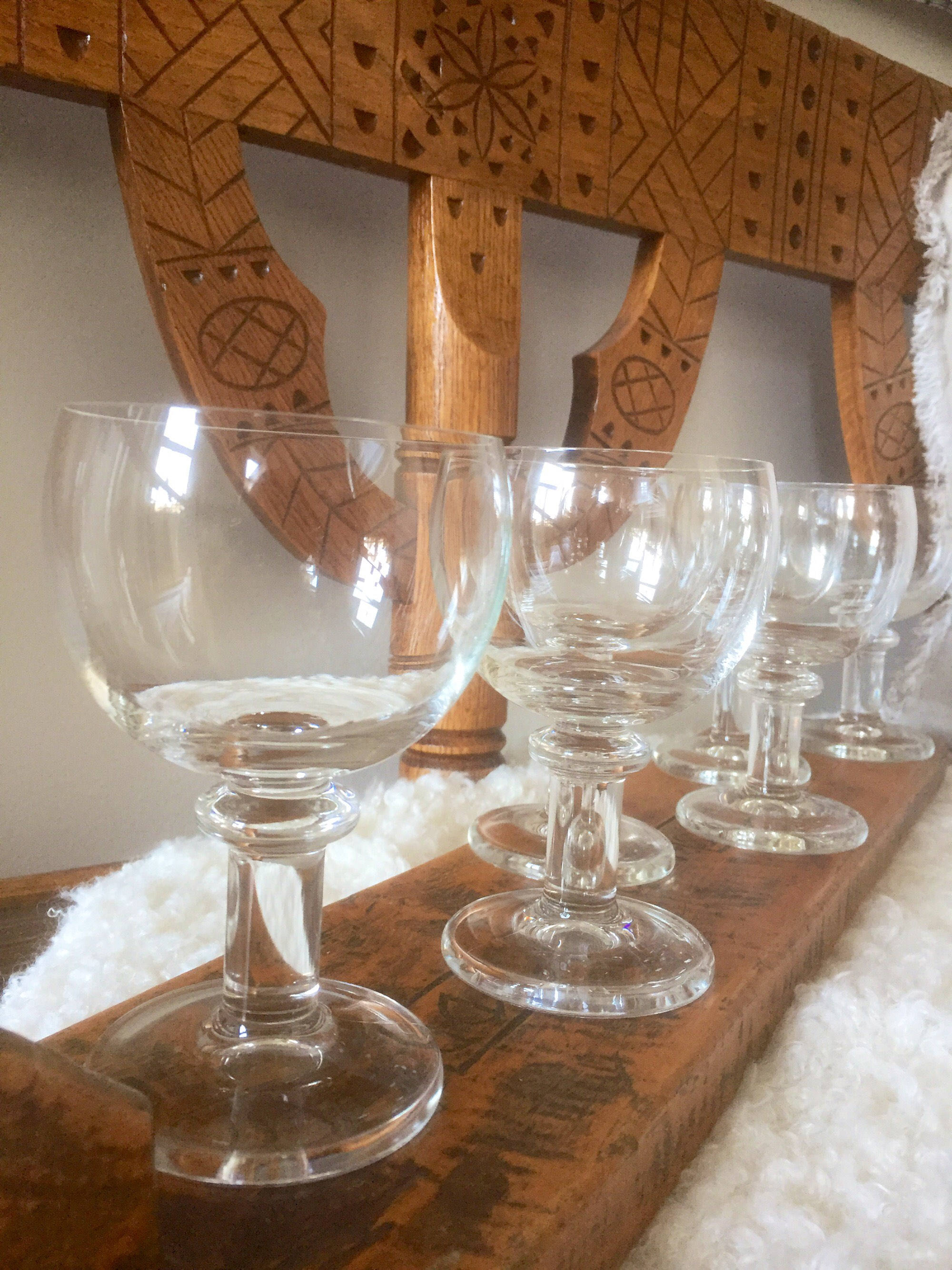 Scandinavian swedish wine glasses/set of six/1970s
