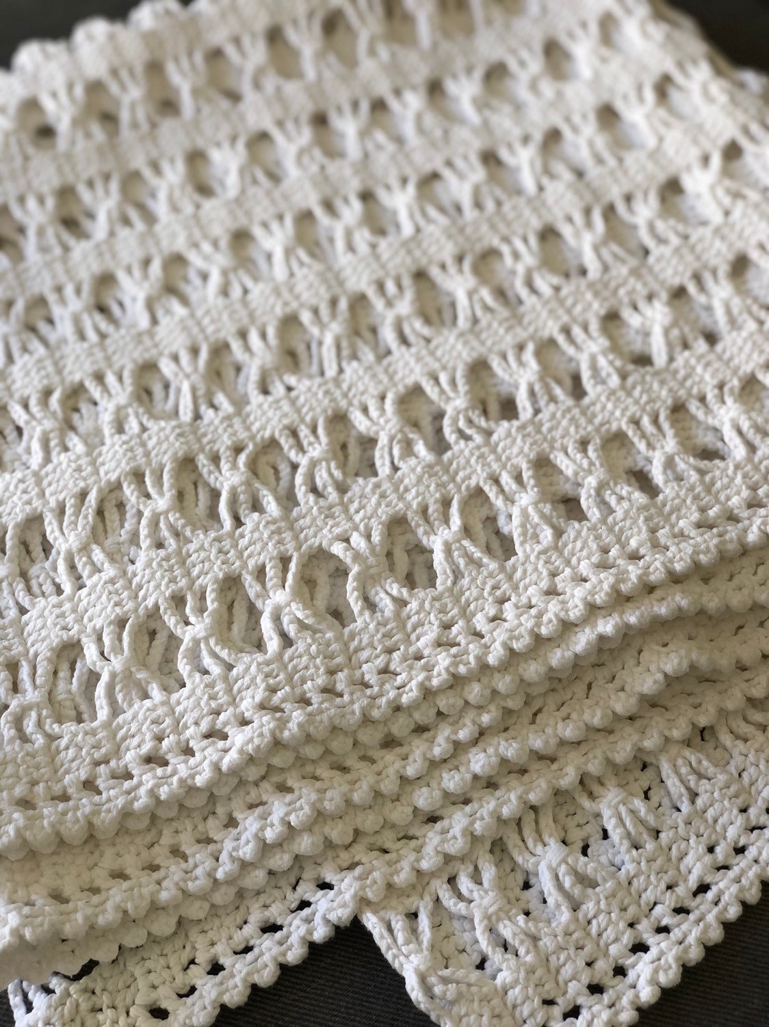 Vintage hand crocheted blaket overcast /Scandinavian traditional ...