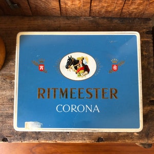 Ritmeester corona cigarette tin box cigarette  cigarettes  tobacco / Holland