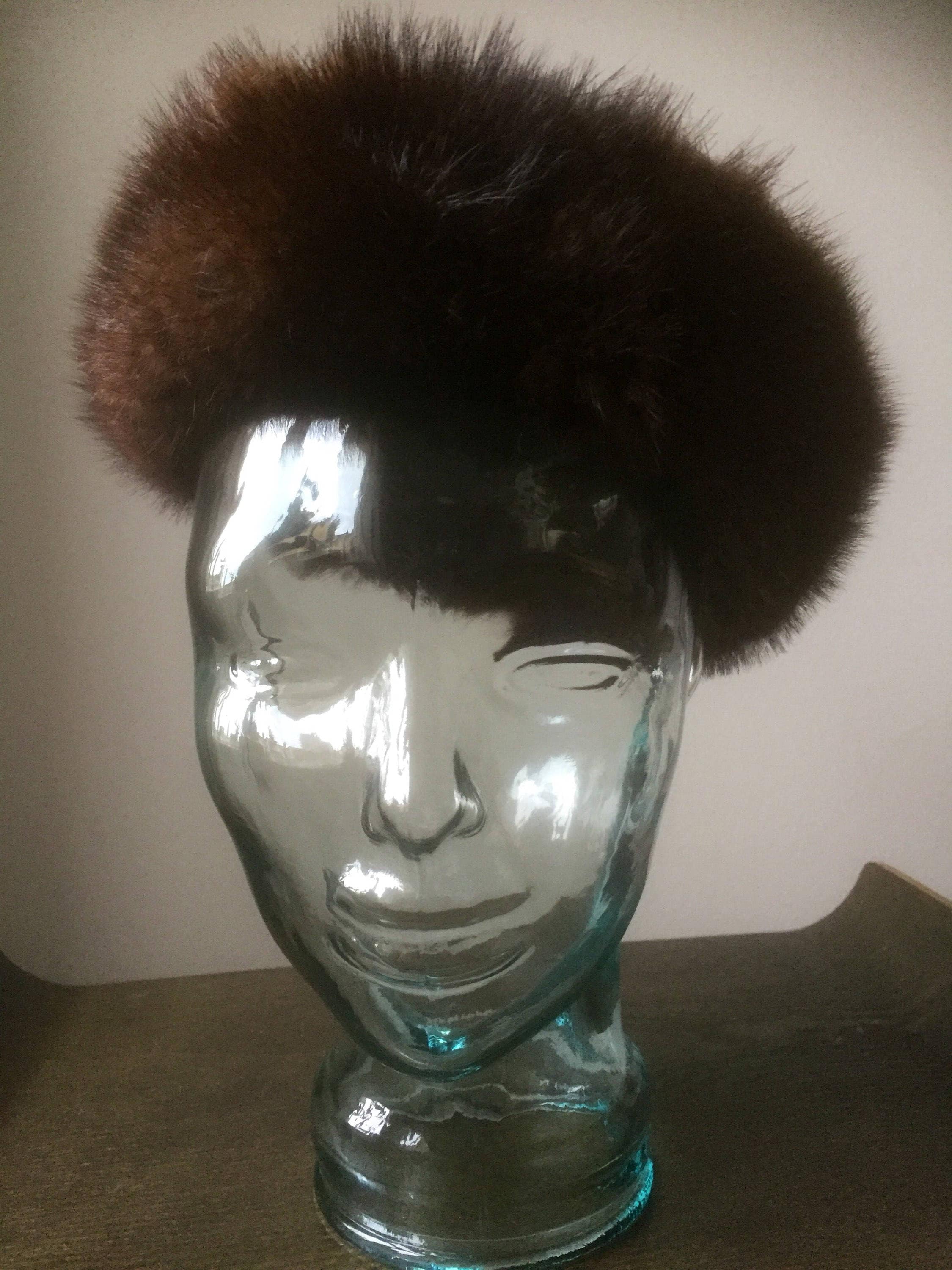 Vintage ladies Swedish fur hat beautifully lined ladies winter hat