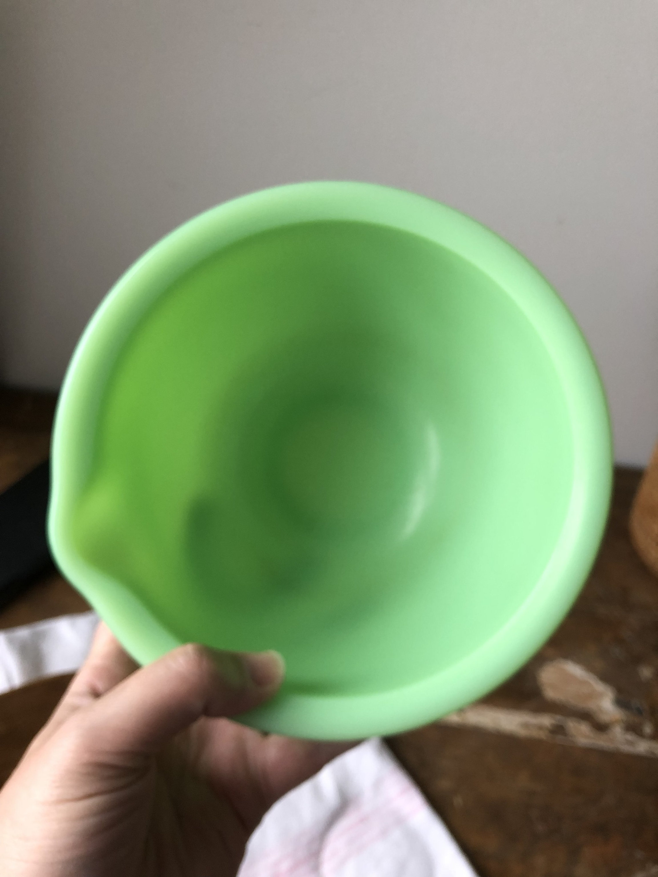 large mixing bowl with spout
