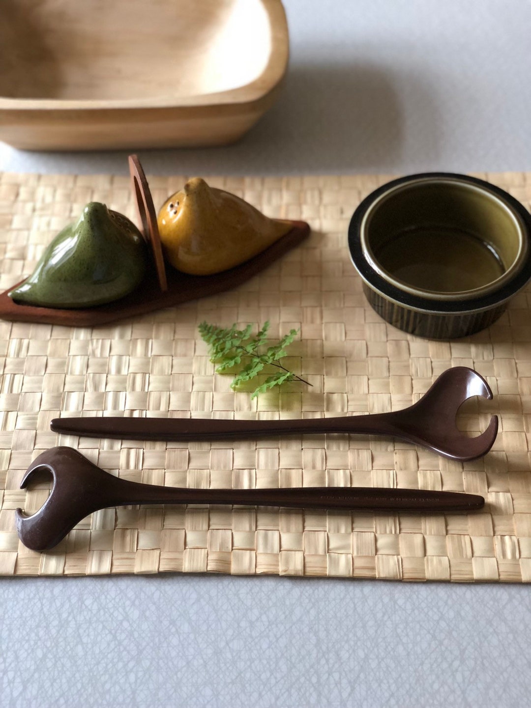 Danish Hard Plastic Rosti Serving Spoon Serving Salad Tongs Etsy