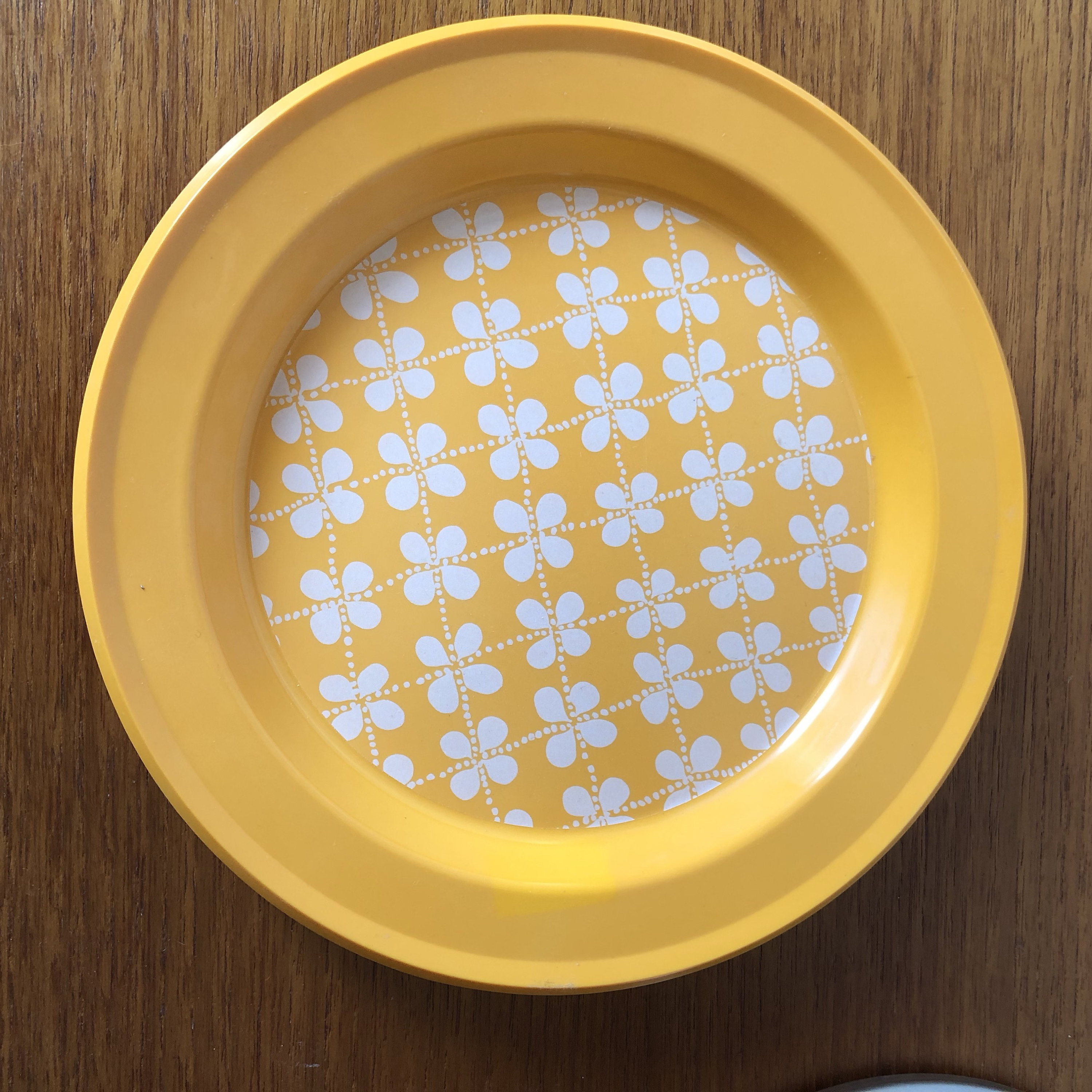 Gustavsberg melamine yellow plates mid century modern fyrklover series