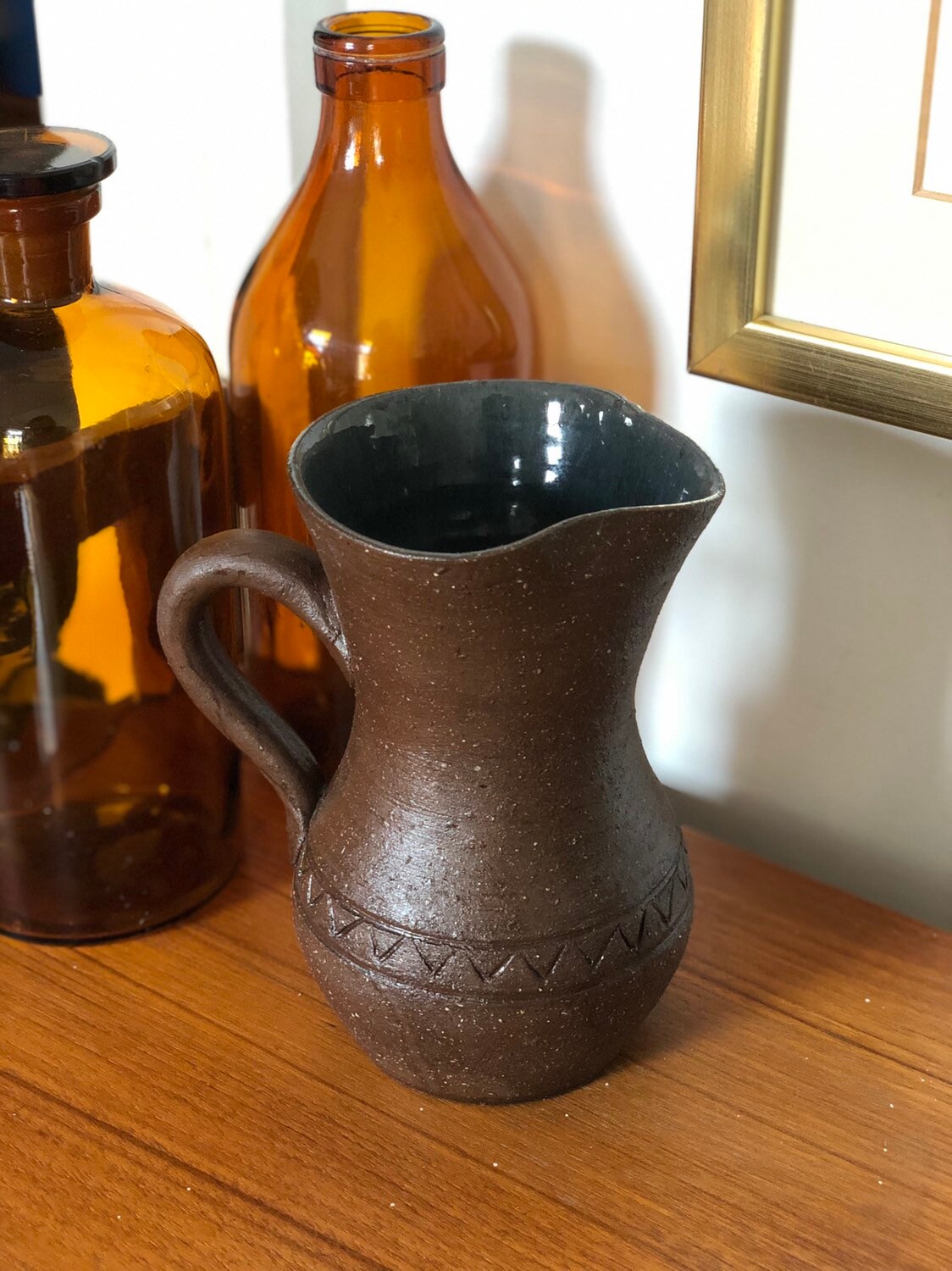 Swedish studio pottery ceramic jug by Bengt Wall for Wall Trosa