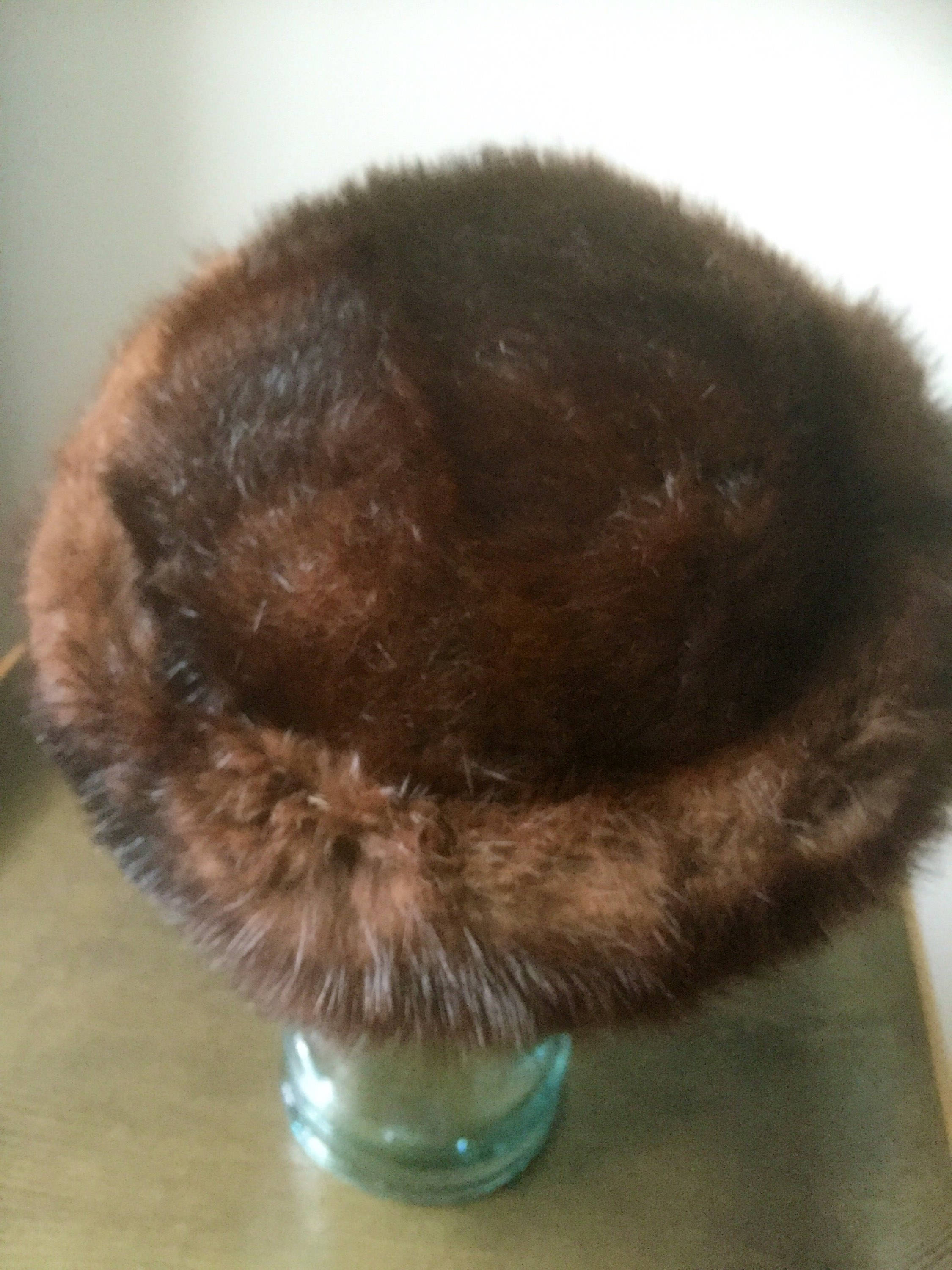 Vintage ladies Swedish fur hat beautifully lined ladies winter hat