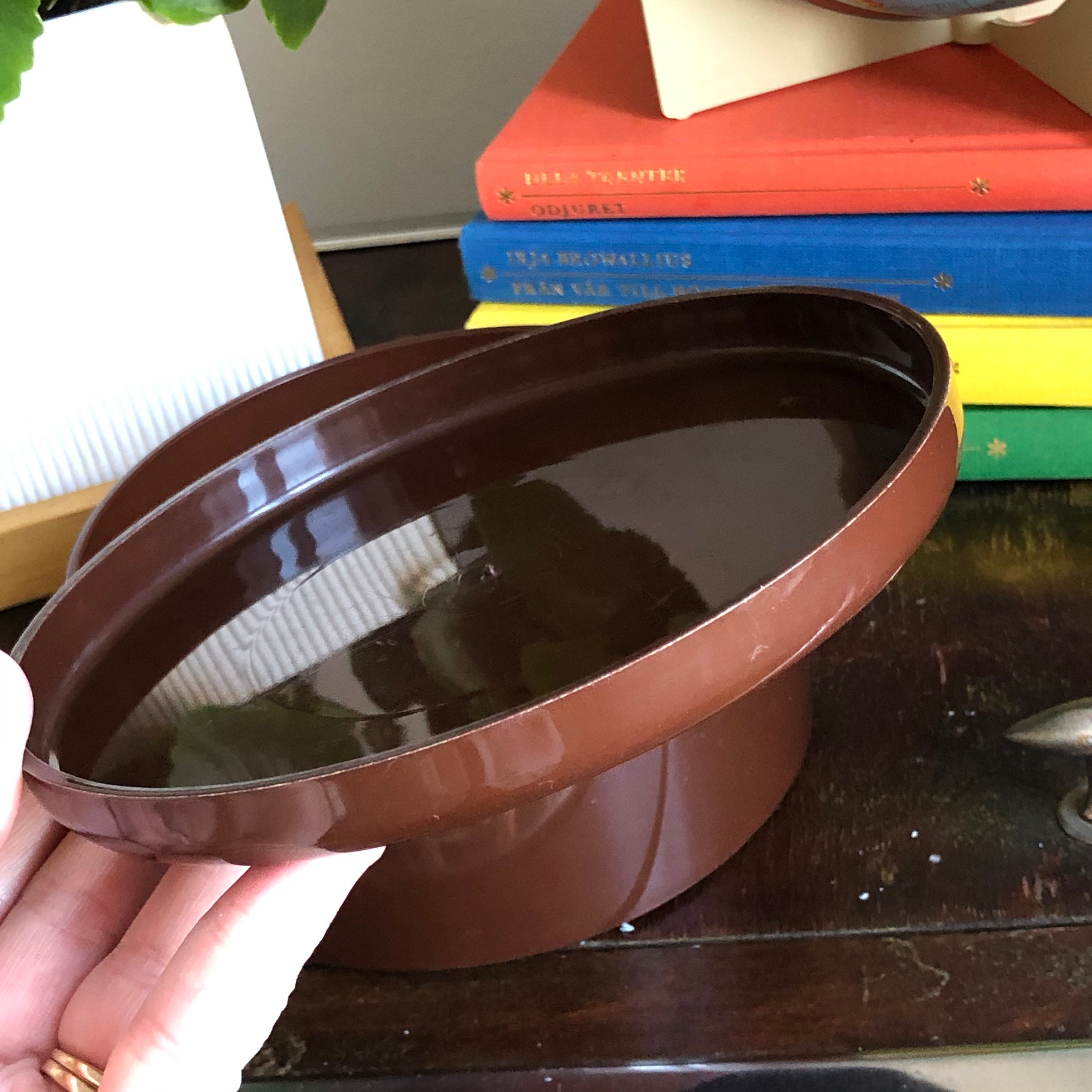 Retro hard plastic container 1970s Scandinavian midcentury modern