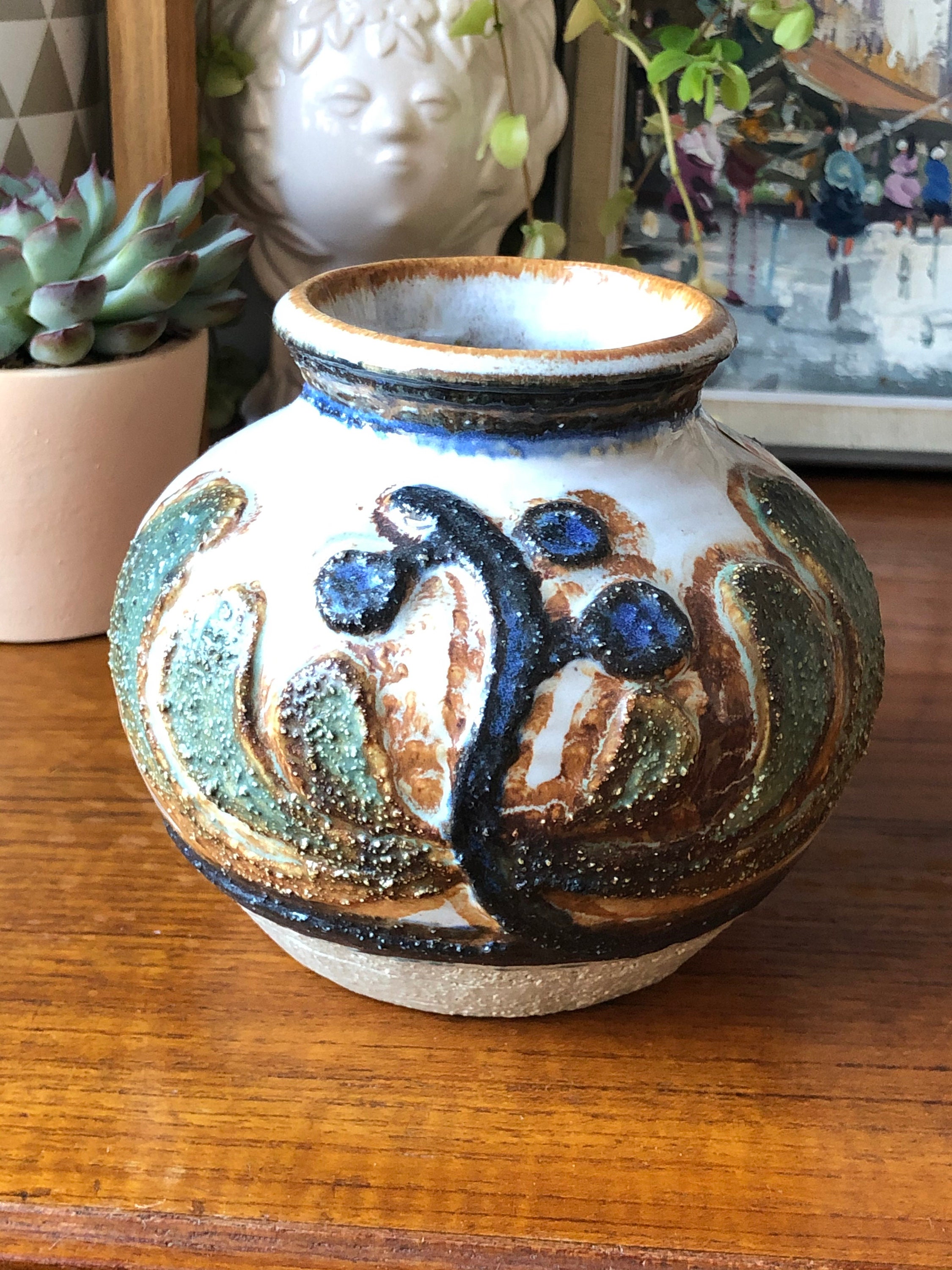 Danish vase Soholm Denmark designed by Noomi with original sticker