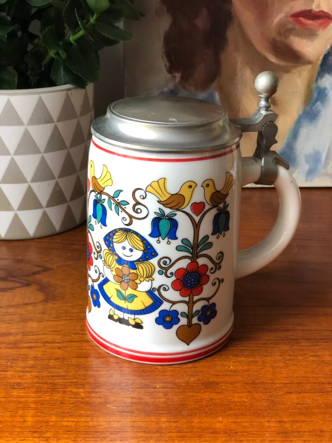 Ceramic pewter beer stein by Rastal 1974 Hohr Grenzhaisen traditional