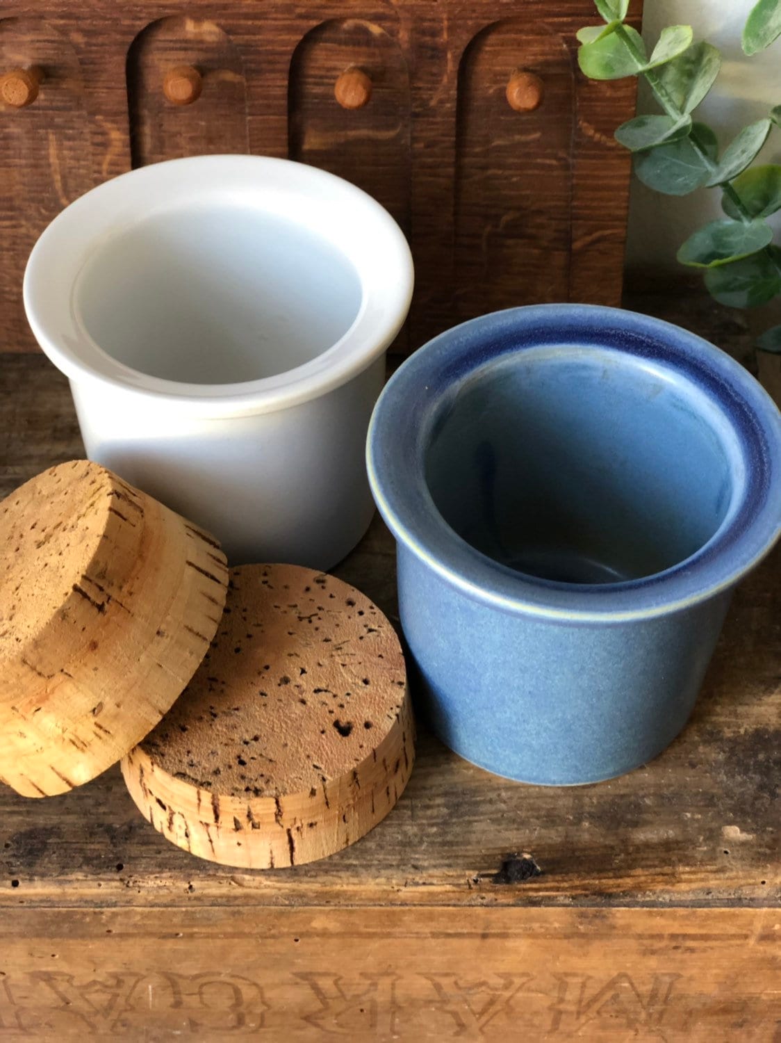 Pair Stig lindberg Jar Mustard Pot Mustard Jar/ Pottery/ Gustavsberg