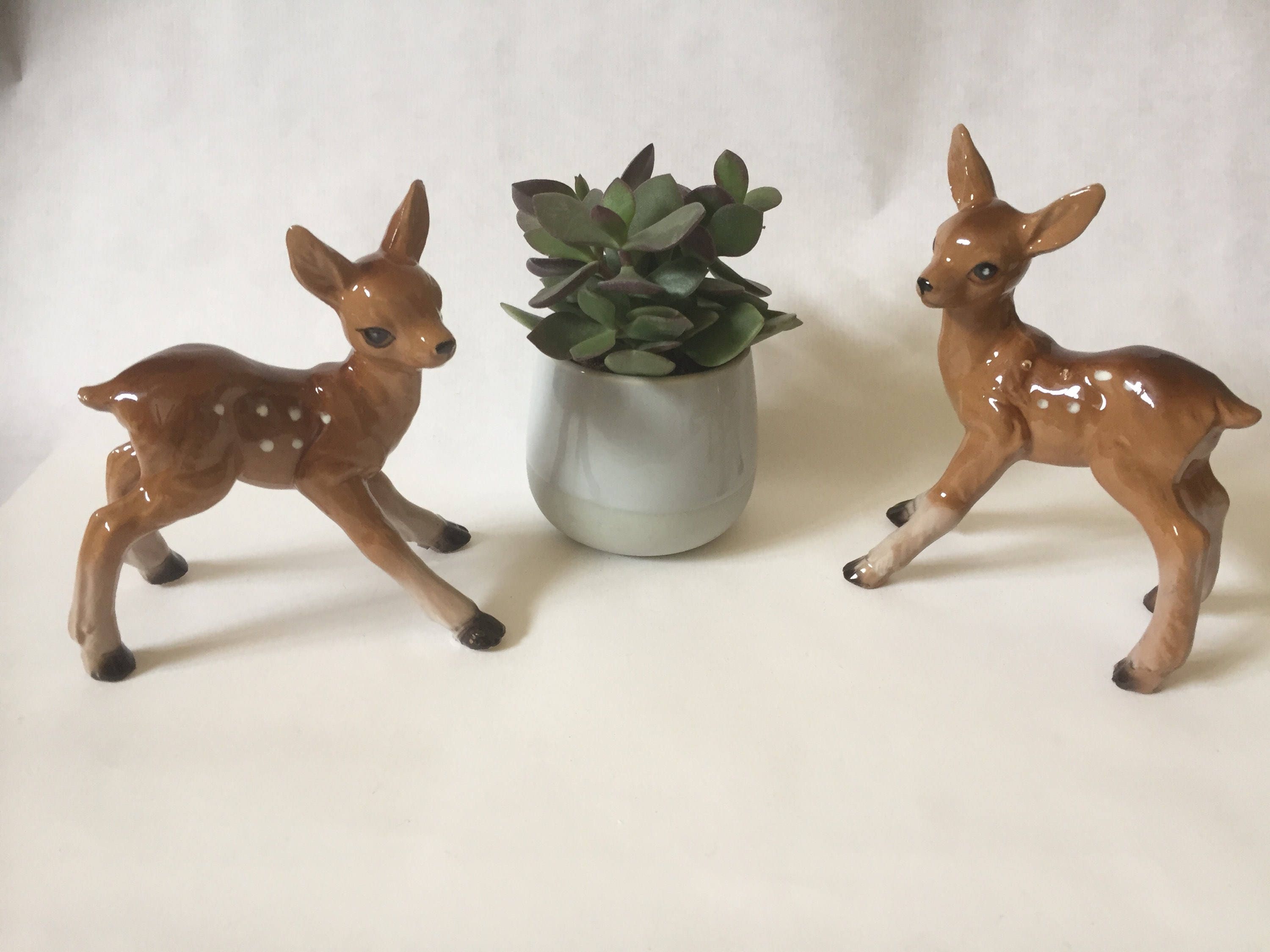 Large deer /figurines/1950s/perfect condition/pair/Germany/midcentury