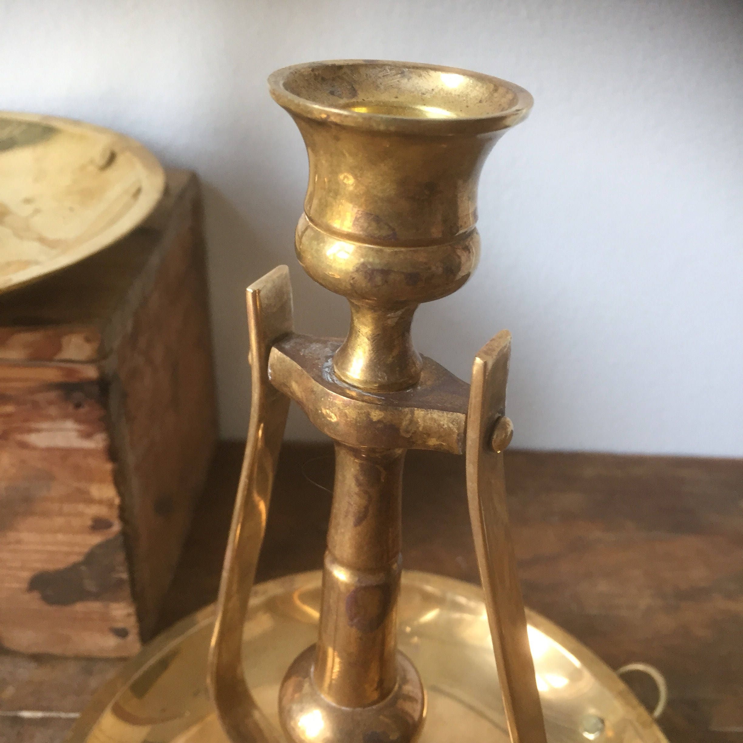 Ship brass candle holders/sconces /brass/candle stick/Sailor Hollywood