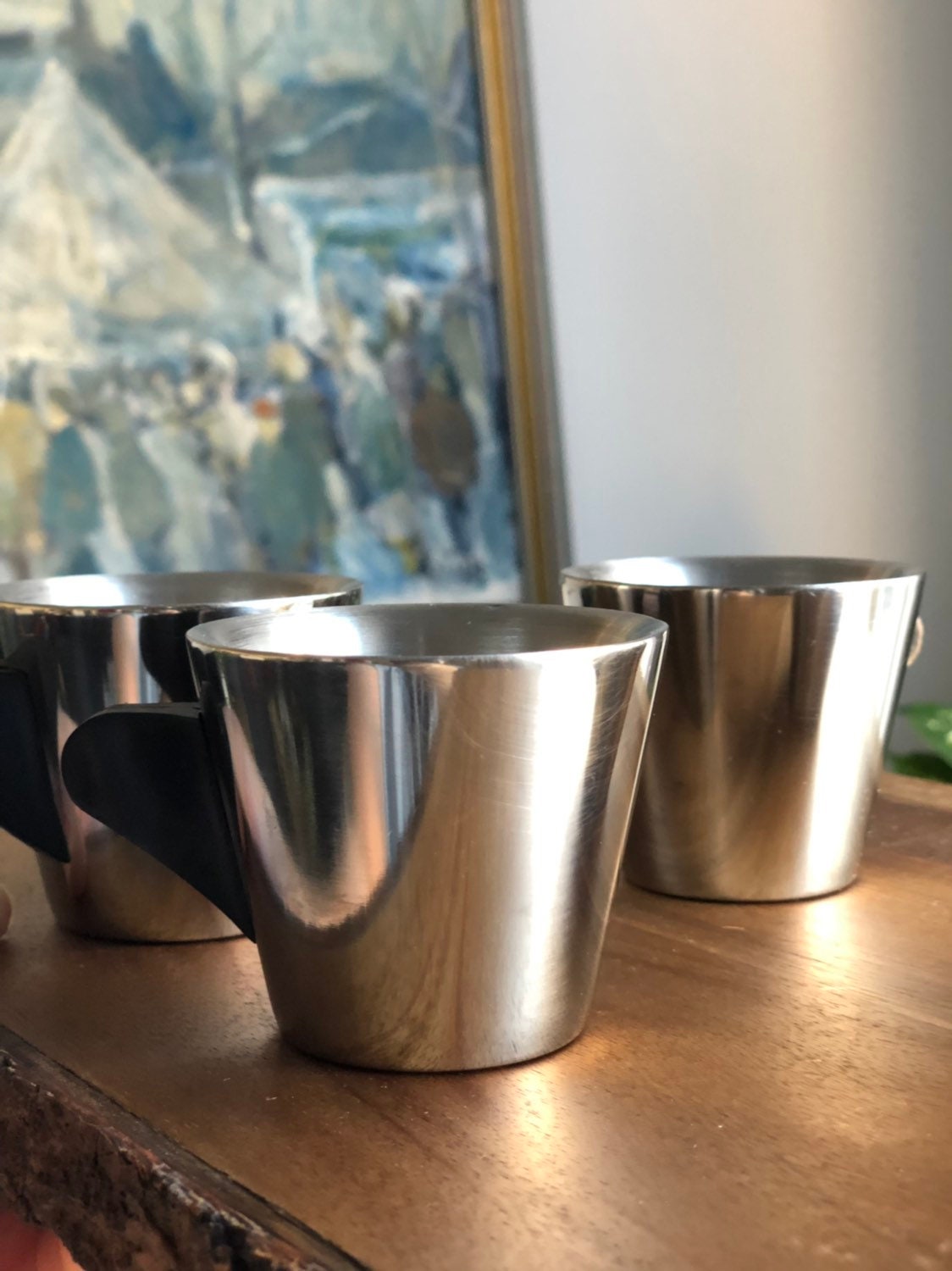 Set of 4 scandinavian hot beverage glasses glögg mulled wine / espresso