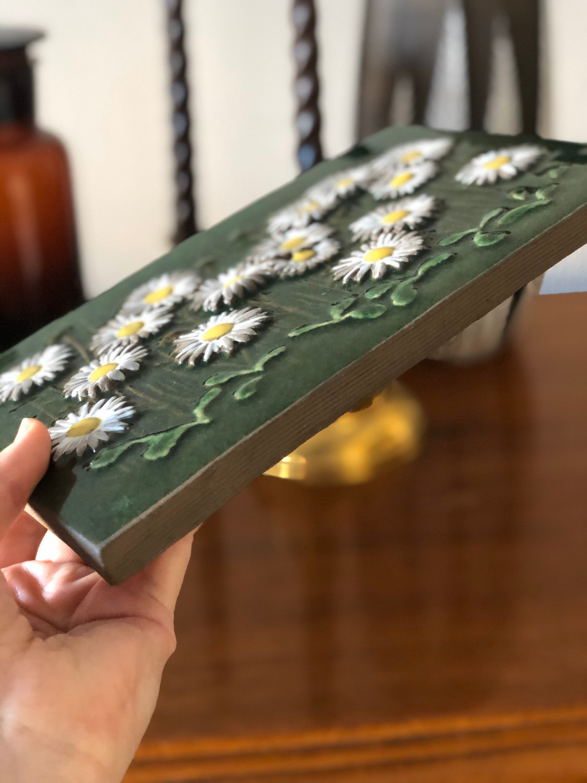 Vintage 1960s ceramic tile plaque ceramic wall art by JIE Sweden