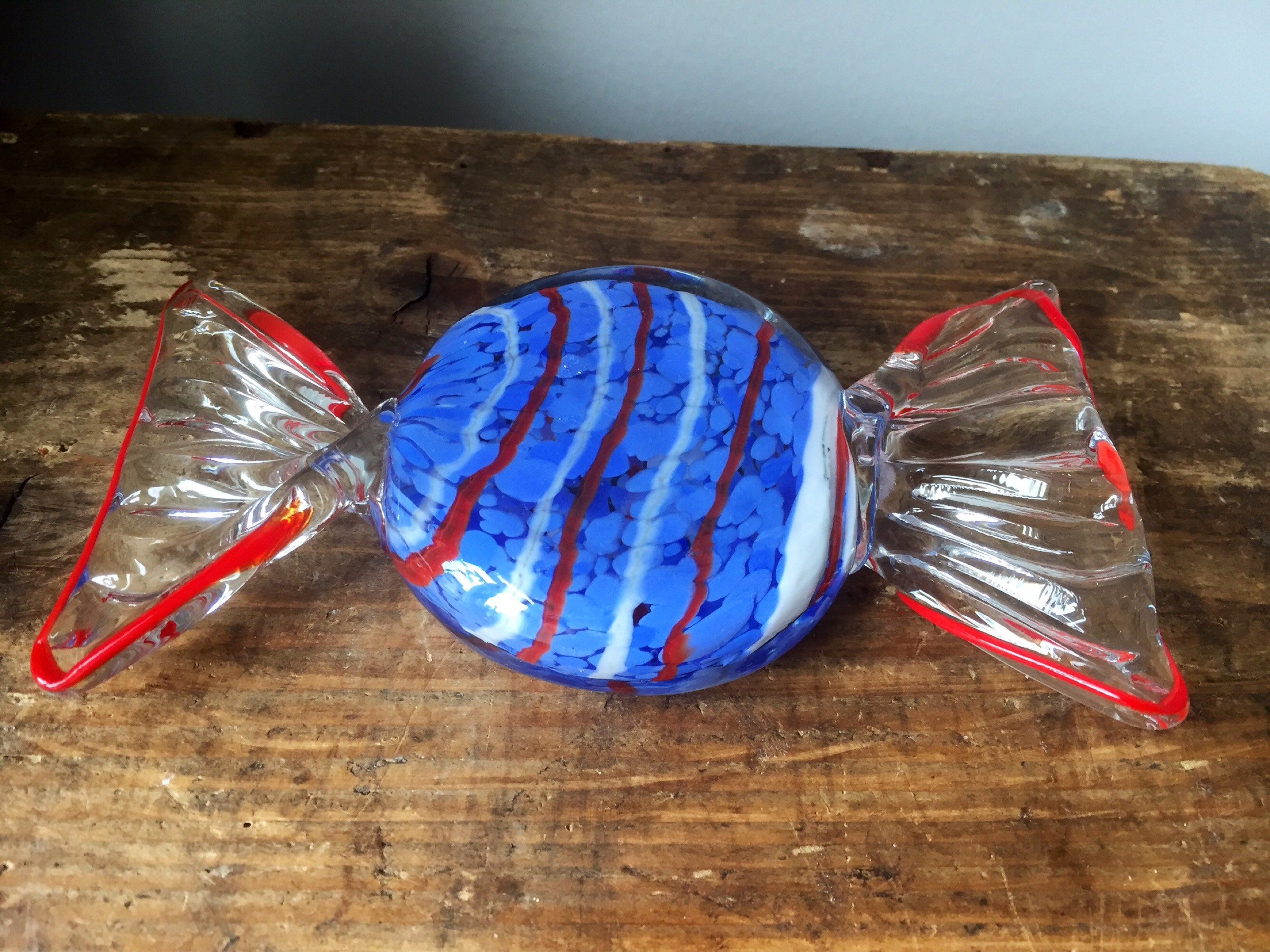 XL/Murano/wrapped hard candy/glass figurine/made in Italy/paper weight