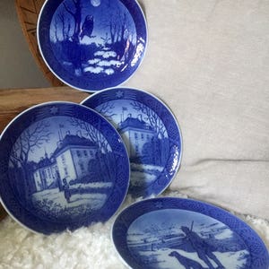 Scandinavia/Danish/Royal Copenhagen/collectable/CHRISTMAS PLATES/ 1975, 1974, 1977,/sold individually/limited edition