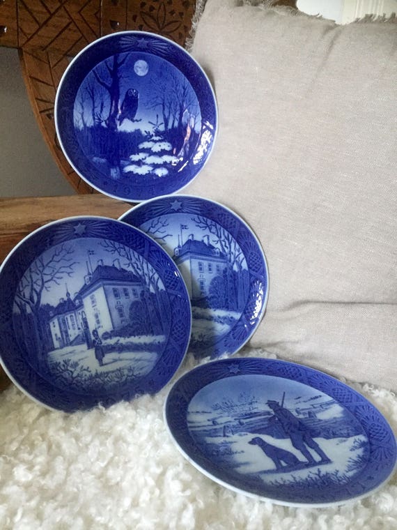 Scandinavia/Danish/Royal Copenhagen/collectable/CHRISTMAS PLATES/ 1975, 1974, 1977,/sold individually/limited edition