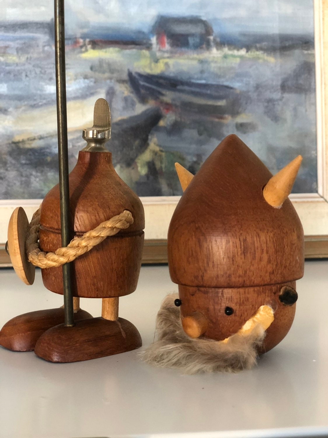 Danish teak viking Gonk bottle opener Scandinavian design midcentury