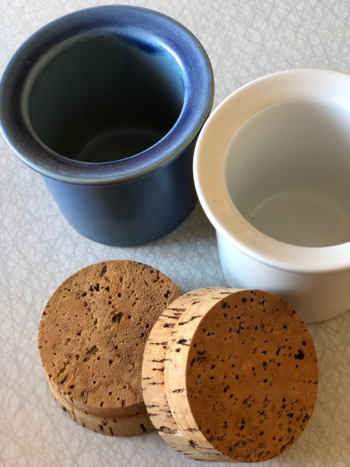 Pair Stig lindberg Jar Mustard Pot Mustard Jar/ Pottery/ Gustavsberg