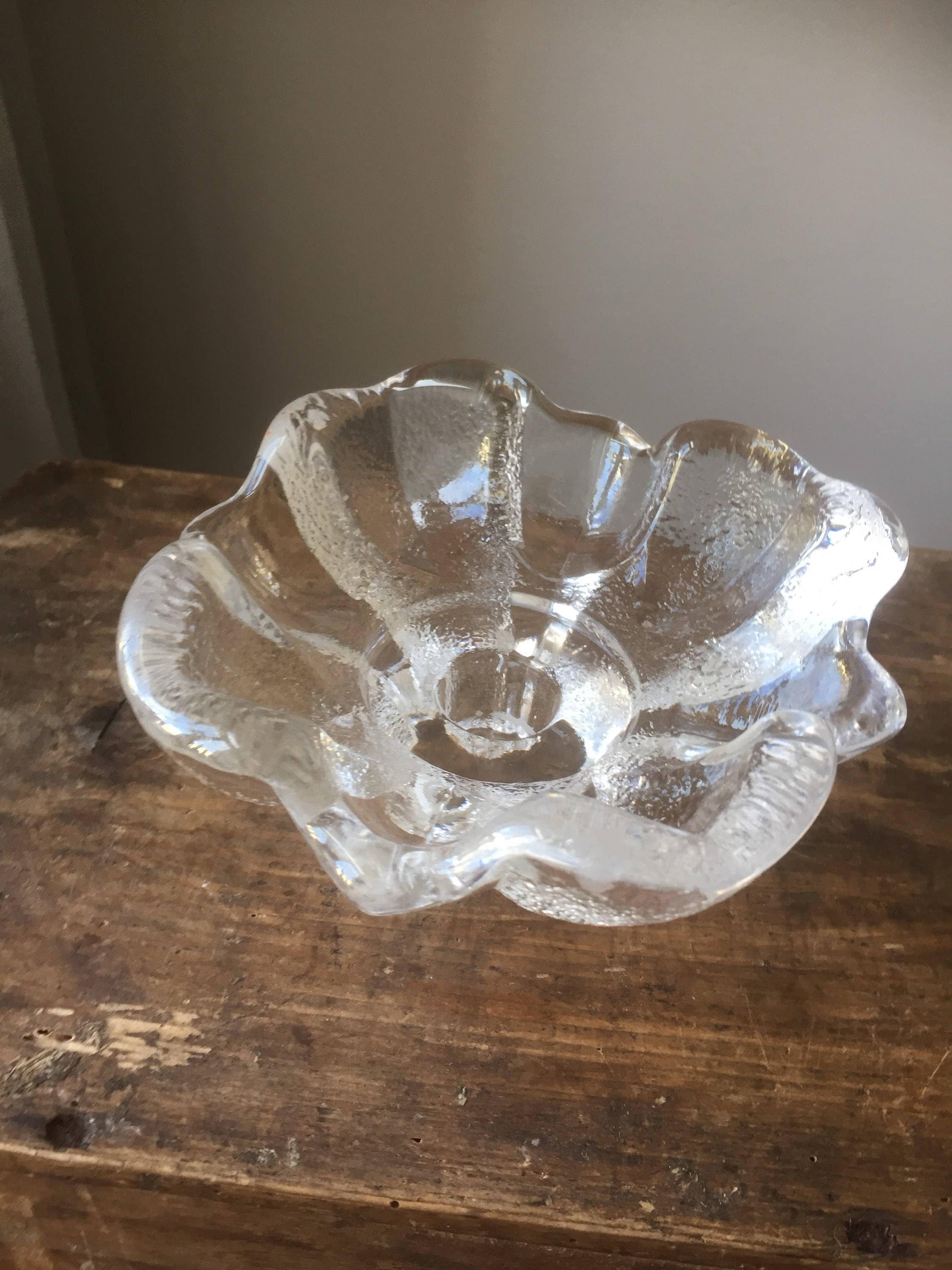 Lars Hellsten Orrefors candle holder holder crystal 1980s