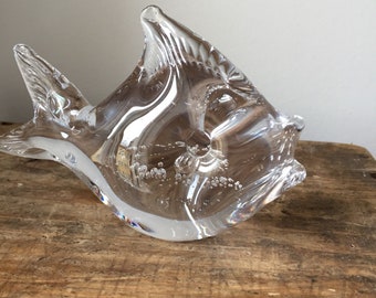 FM KONSTGLAS ガラスの魚オブジェ 手吹きガラスの魚の置物: Konstglas FM Ronnebyスウェーデン