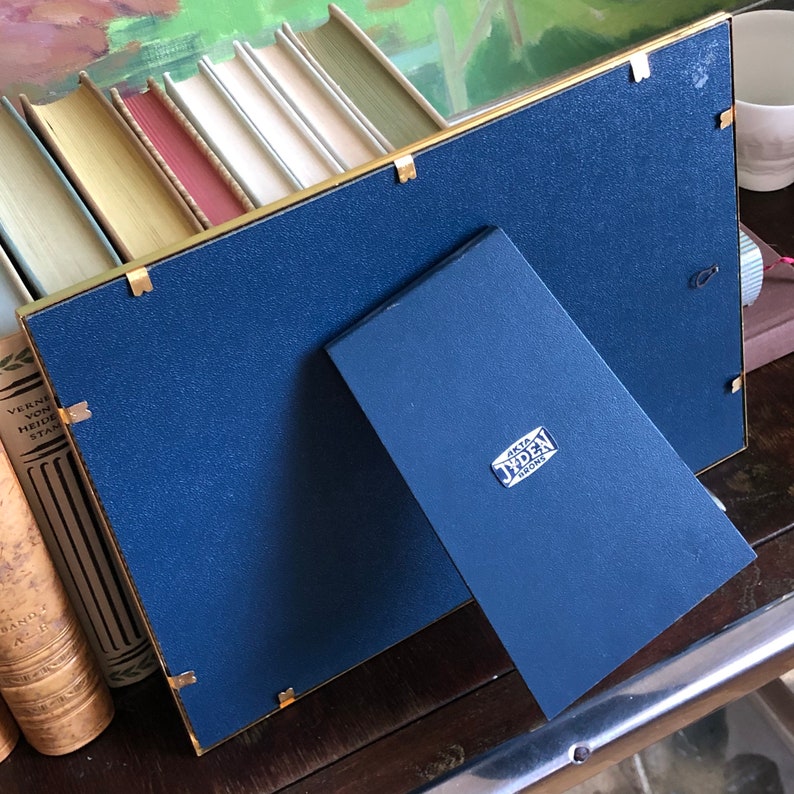 Vintage Bronze Frame With Beveled Glass Bronze Metal Gatsby Etsy