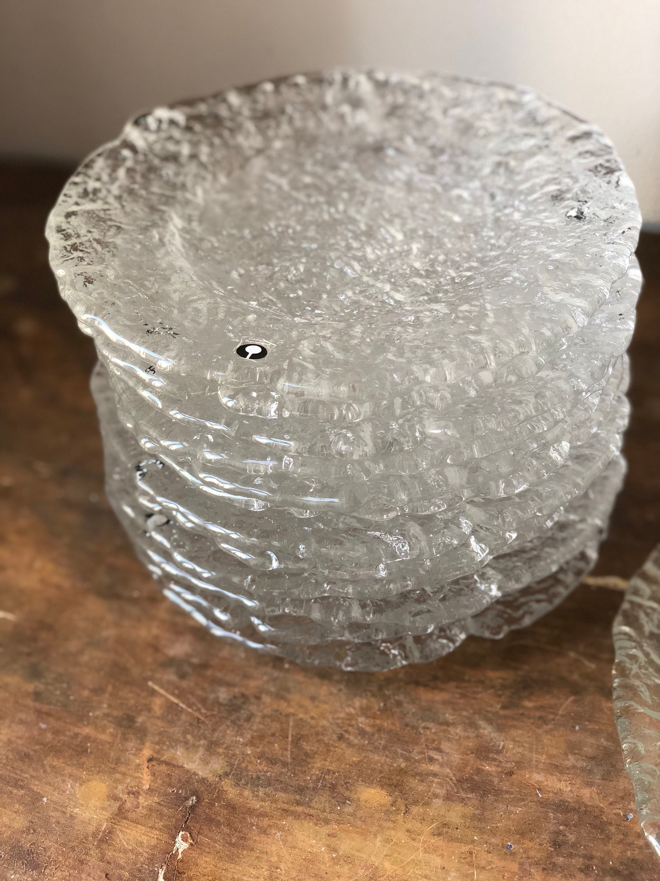 Pukeberg glass plates crystal plate 7.5 diameter / cake sandwich plates