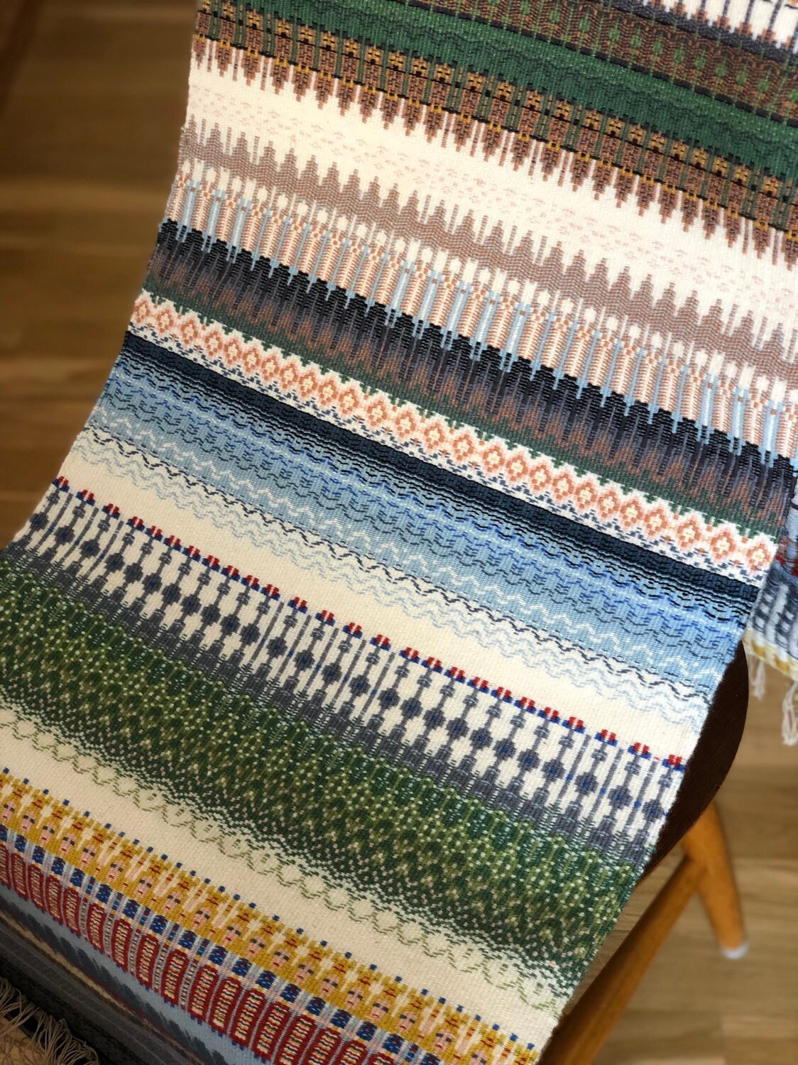 Large Scandinavian wool woven wall hanging tapestry rug nordic design ...