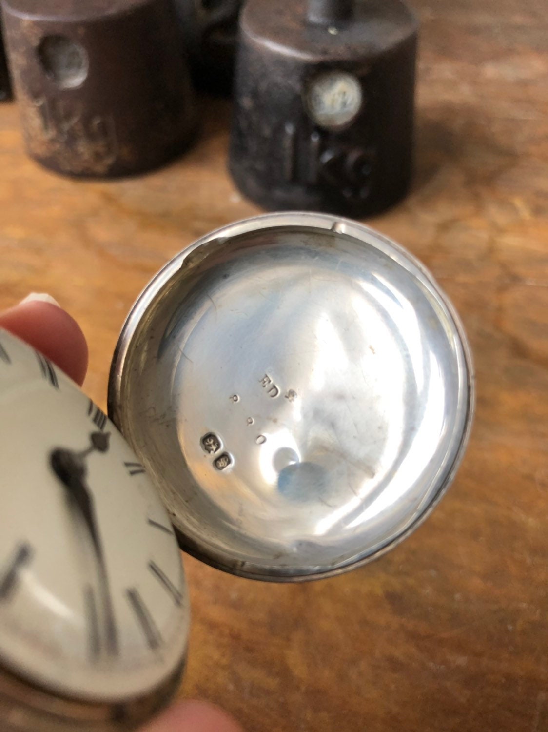 Antique Sterling Silver Pocket Watch Stamped Maker Barrett Antique Sterling Silver Pocket Watch Stamped Maker Barrett